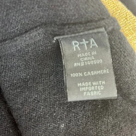 RtA Charlotte Black and Gold Knit Cashmere Sweater - Picture 8 of 8